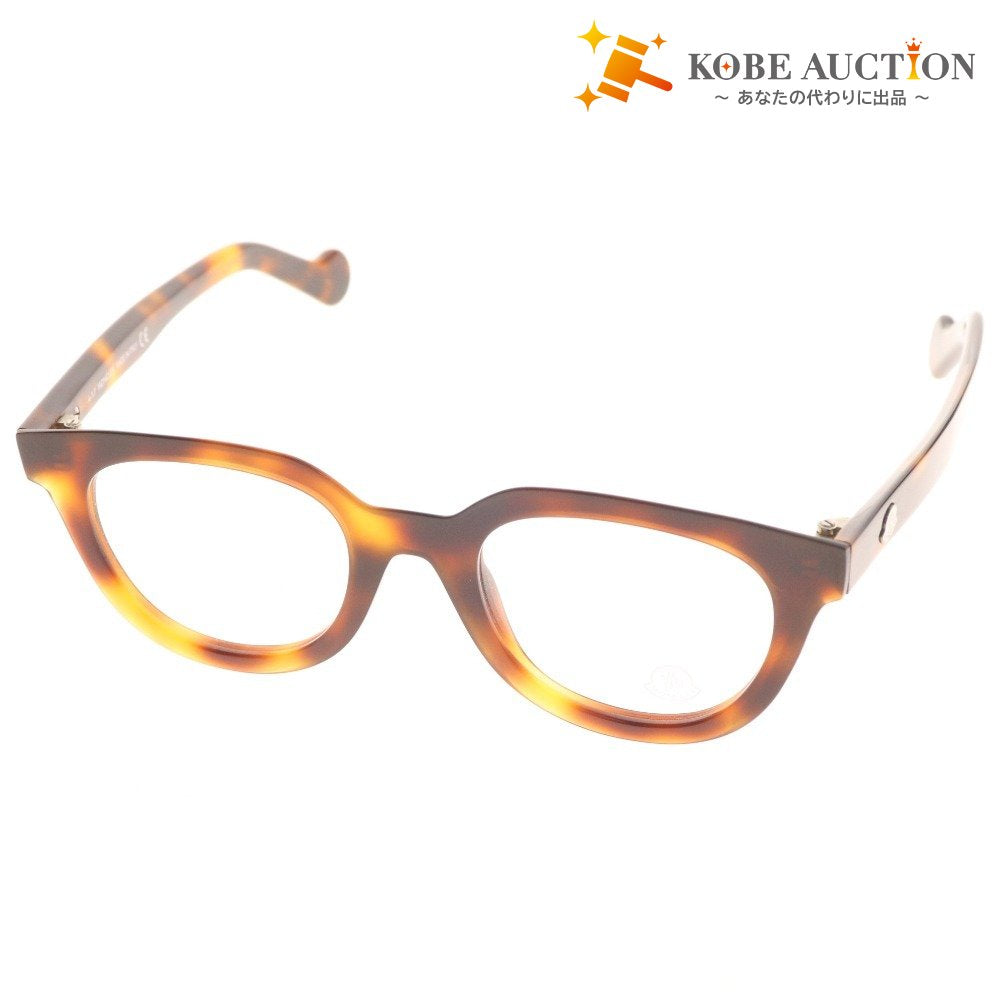 ■ Moncler Glasses Eyeglasses ML 5005 053 47□20 145 Eyewear Tortoise Shell Pattern Non-Prescription Women's Brown Case Included