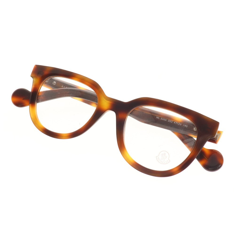 ■ Moncler Glasses Eyeglasses ML 5005 053 47□20 145 Eyewear Tortoise Shell Pattern Non-Prescription Women's Brown Case Included