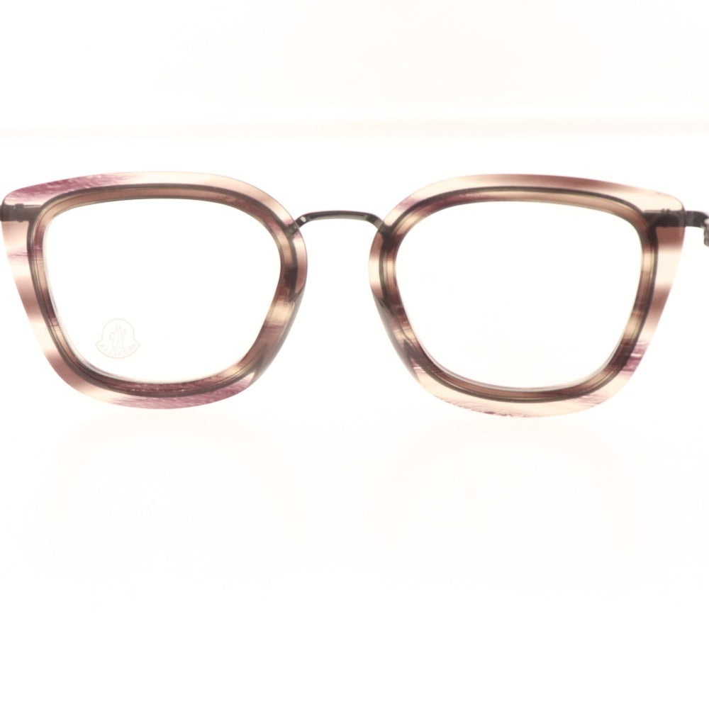 ■ Moncler Glasses Eyeglasses ML 5008 081 48□20 140 Eyewear Tortoise Shell Pattern Non-Prescription Men's Women's Gray Case Included