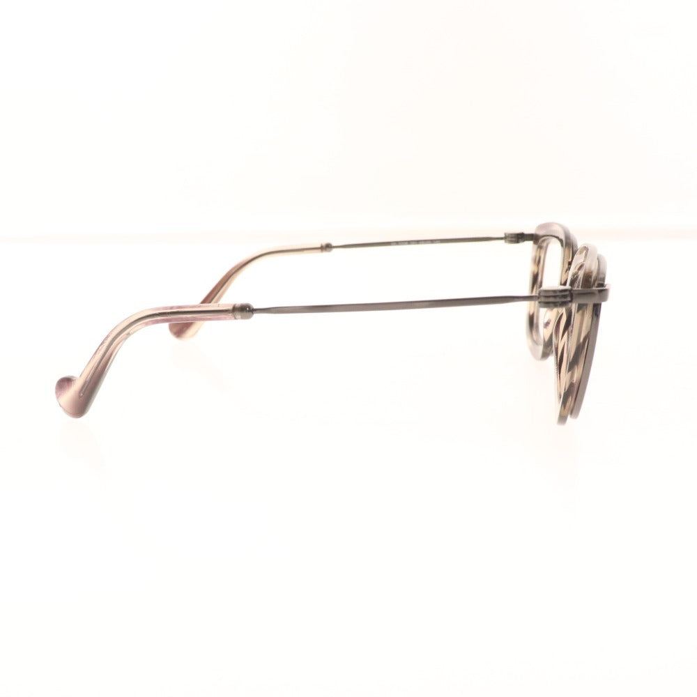 ■ Moncler Glasses Eyeglasses ML 5008 081 48□20 140 Eyewear Tortoise Shell Pattern Non-Prescription Men's Women's Gray Case Included