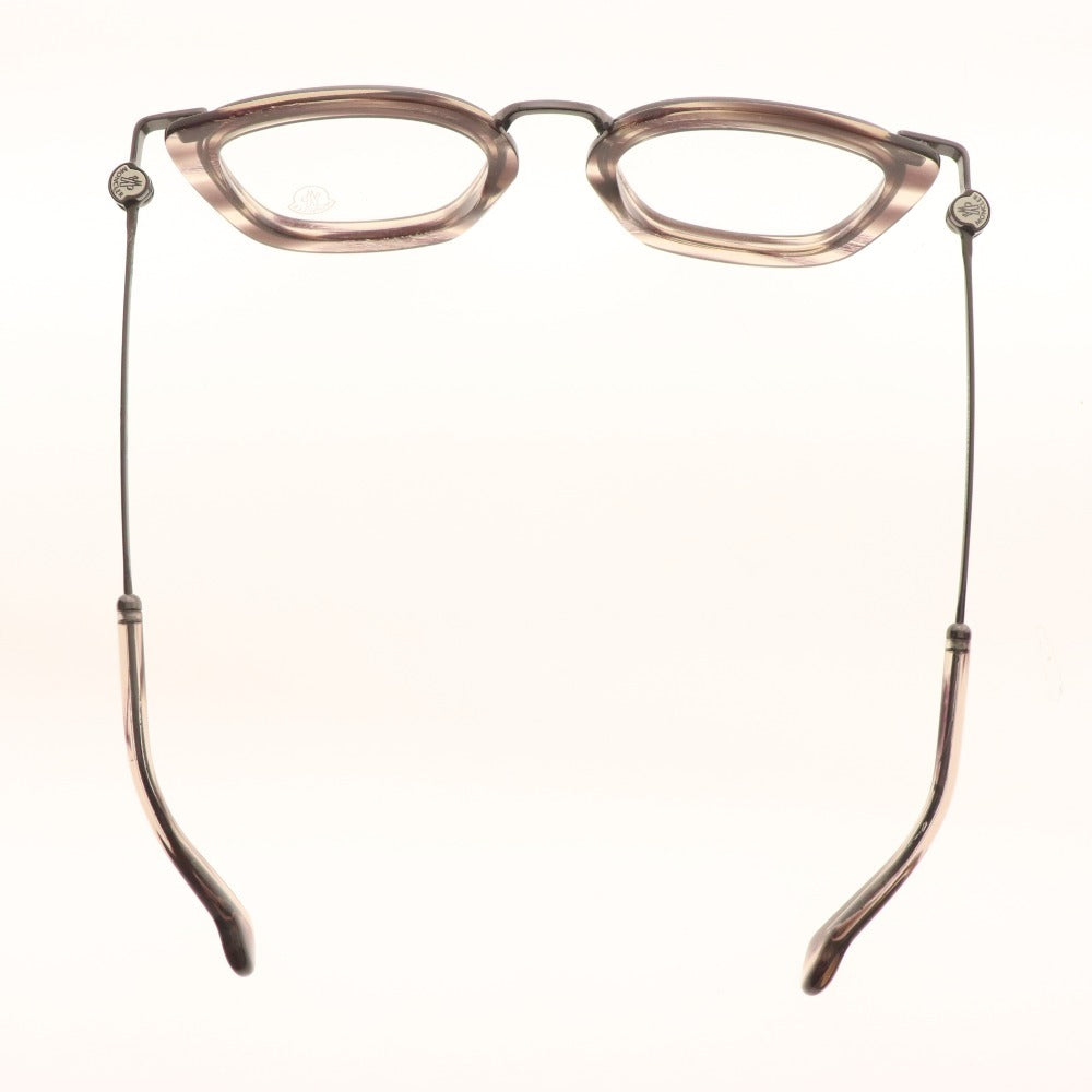 ■ Moncler Glasses Eyeglasses ML 5008 081 48□20 140 Eyewear Tortoise Shell Pattern Non-Prescription Men's Women's Gray Case Included