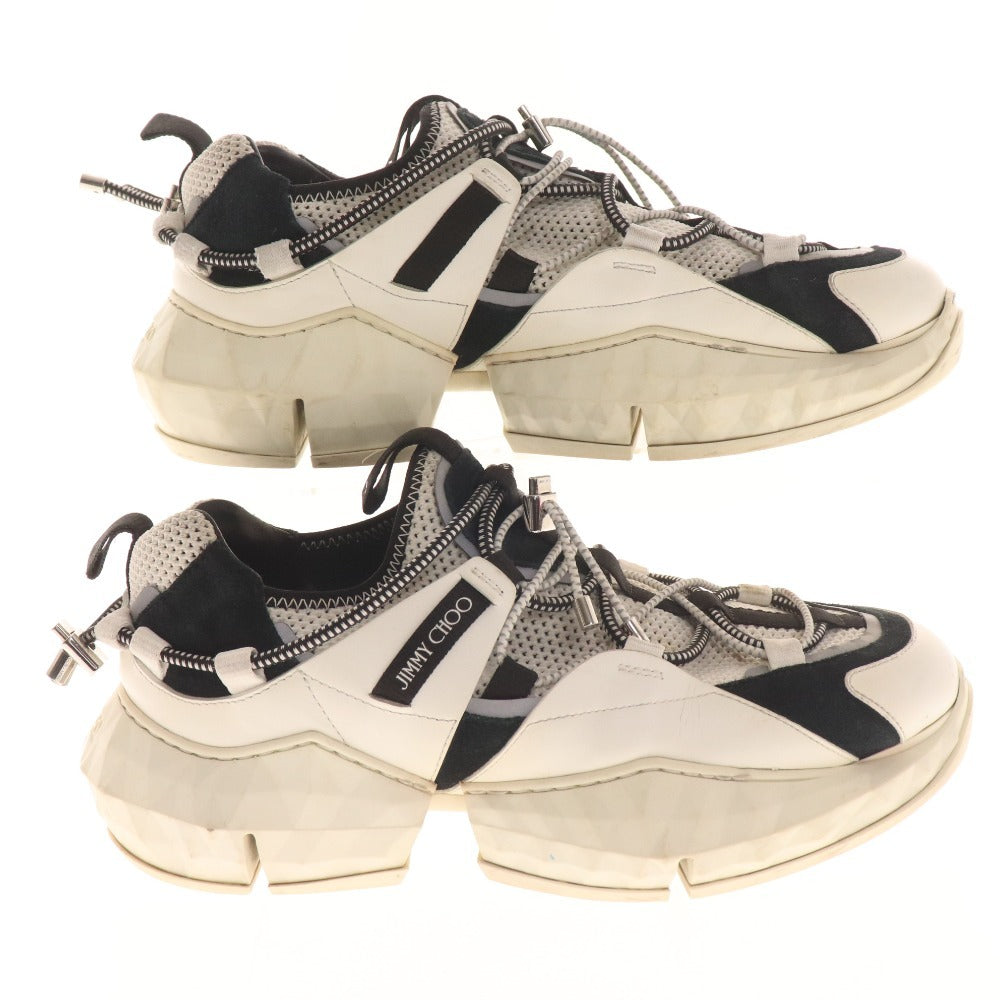 ■ Jimmy Choo sneakers, shoes, mesh, thick sole, men's, size 41, black, white, accessories included