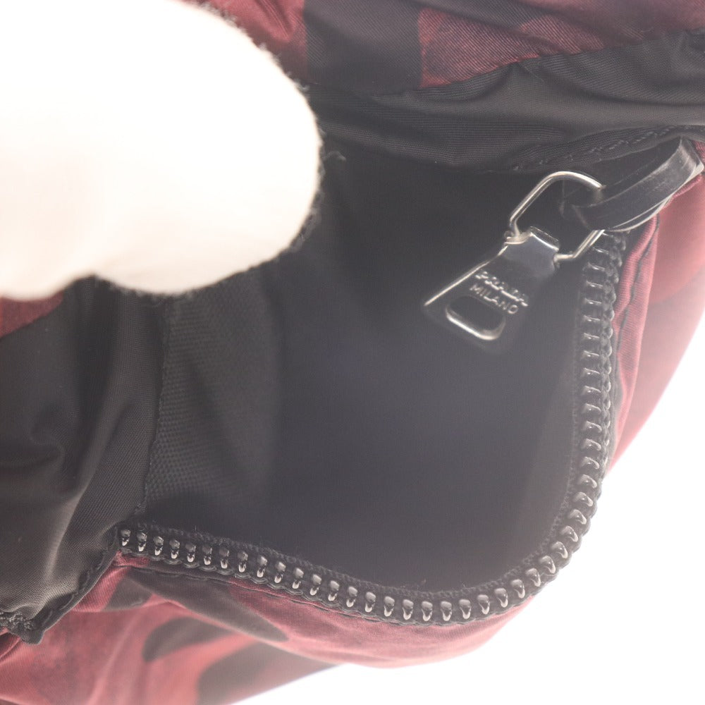 ■ プラダ 手袋 迷彩 カモフラ メンズ 8 1/2 レッド系