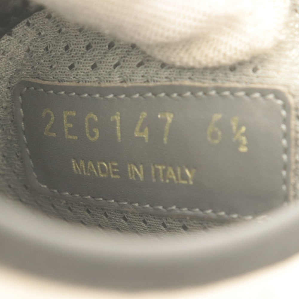 ■ PRADA プラダ ローカットスニーカー 2EG147 革靴 レザー 穴 ドット柄 メンズ レディース 6 1/2 (24.5cm相当) ホワイト ブラック 白黒