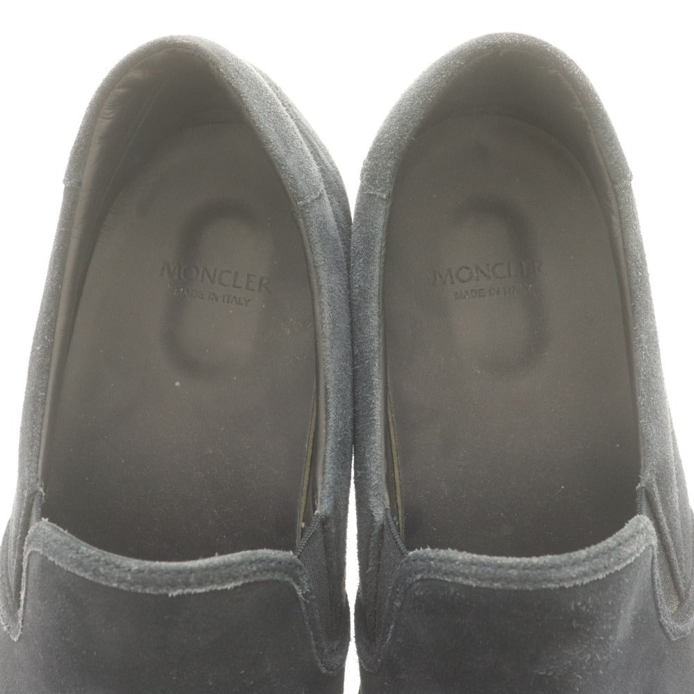 ■ モンクレール スリッポン スニーカー 革靴 スエード イタリア製 メンズ 41 (25.5cm相当) ネイビー