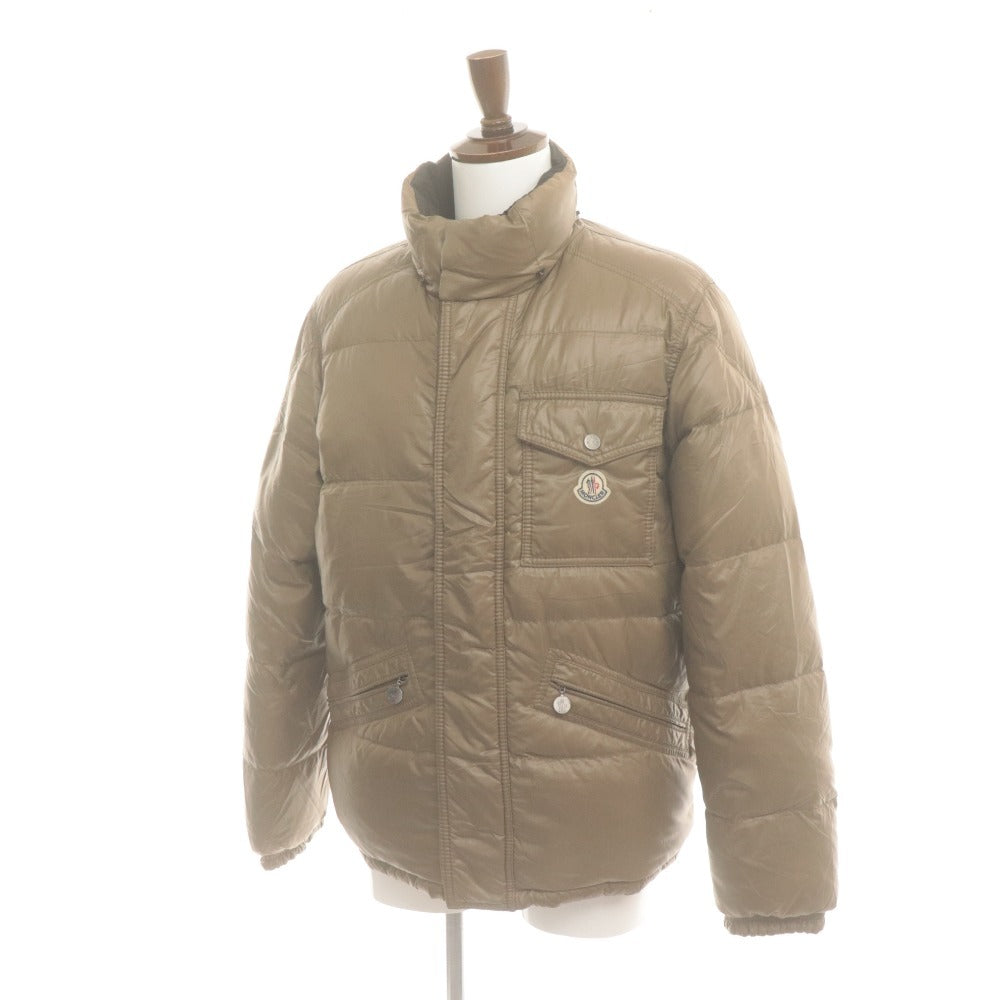 ■ モンクレール ダウンジャケット 41365/00/69833 長袖 アウター フード取り外し式 ロゴ ワッペン メンズ 3 (L相当) ベージュ