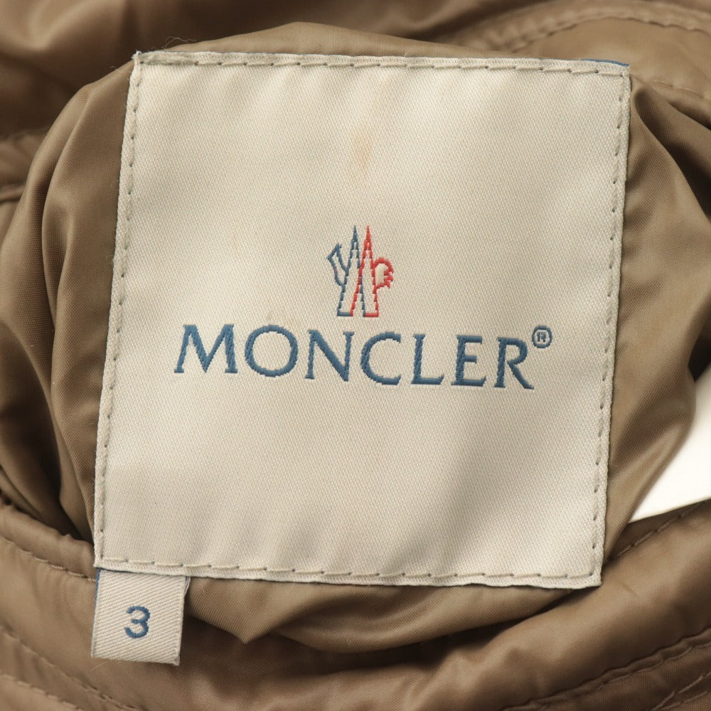 ■ モンクレール ダウンジャケット 41365/00/69833 長袖 アウター フード取り外し式 ロゴ ワッペン メンズ 3 (L相当) ベージュ