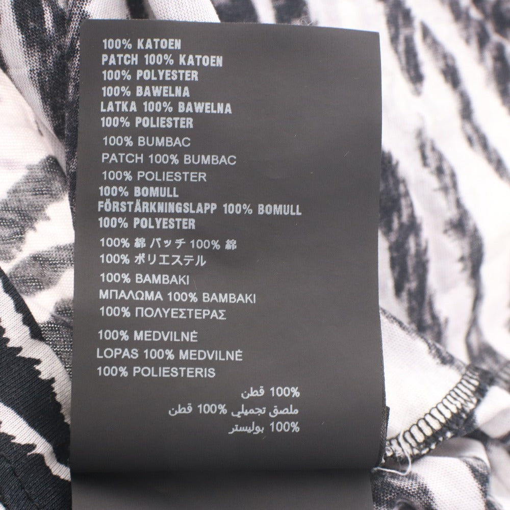 ■ PRADA プラダ ワンピース ノースリーブ ミニ丈 トップス ボトムス ゼブラ プリント レディース XL ホワイト ブラック