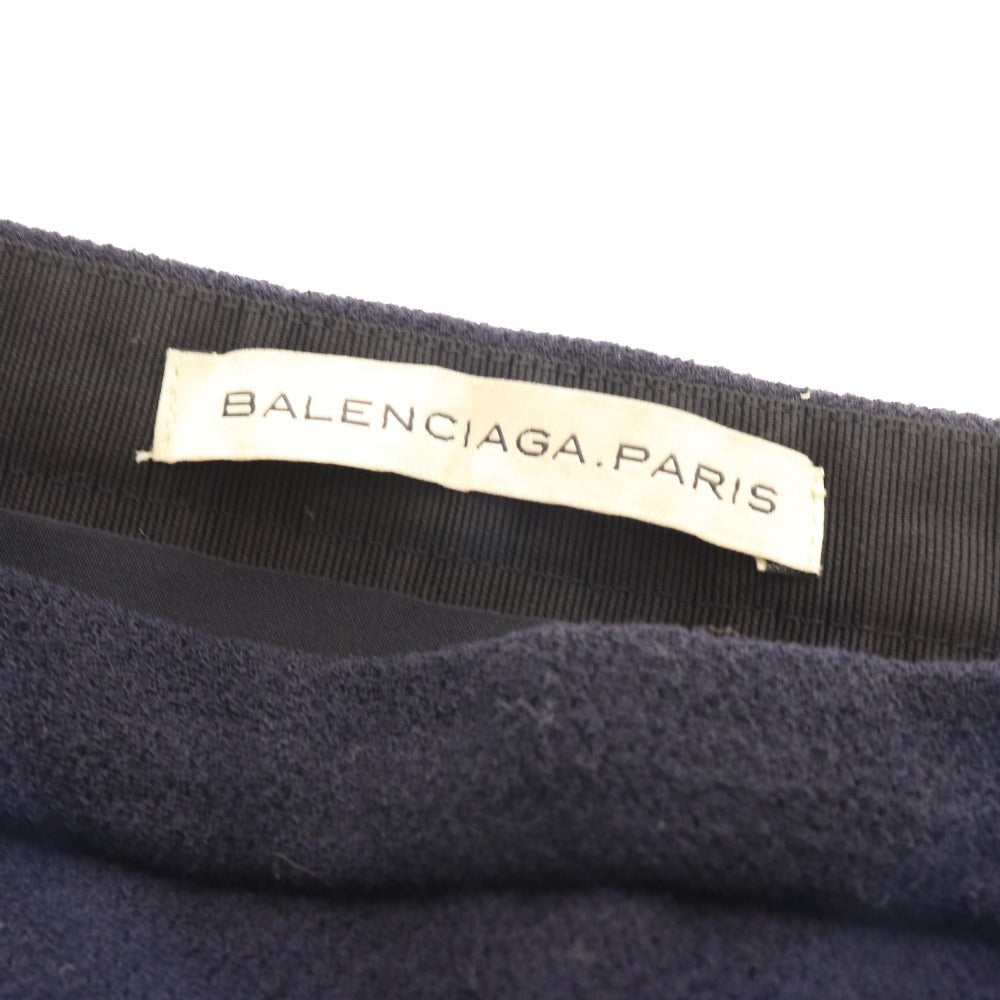 ■ Balenciaga pleated skirt mini skirt bottoms women's size 36 navy unused