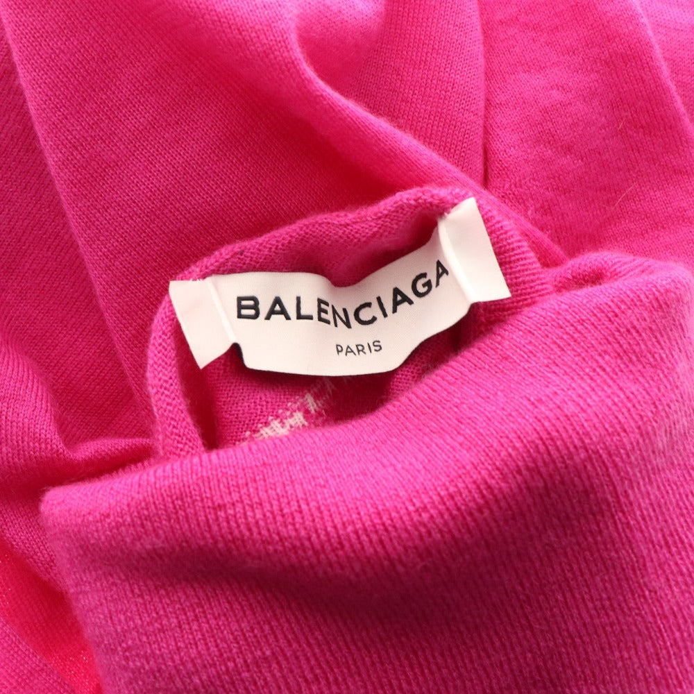 ■ バレンシアガ タートルネック ニット 長袖 トップス カシミヤ100% レディース 34 ピンク