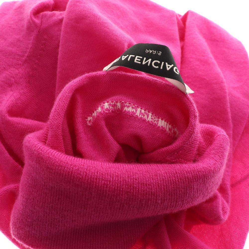 ■ バレンシアガ タートルネック ニット 長袖 トップス カシミヤ100% レディース 34 ピンク