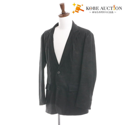 ■ エンポリオアルマーニ ジャケット アウター ラムレザー メンズ 50 （L相当） ブラック 付属品付き