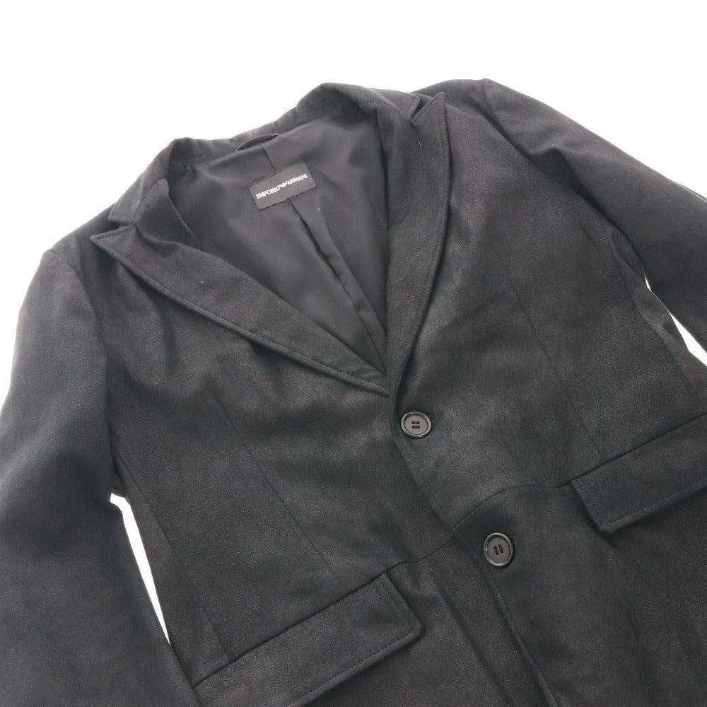 ■ エンポリオアルマーニ ジャケット アウター ラムレザー メンズ 50 （L相当） ブラック 付属品付き