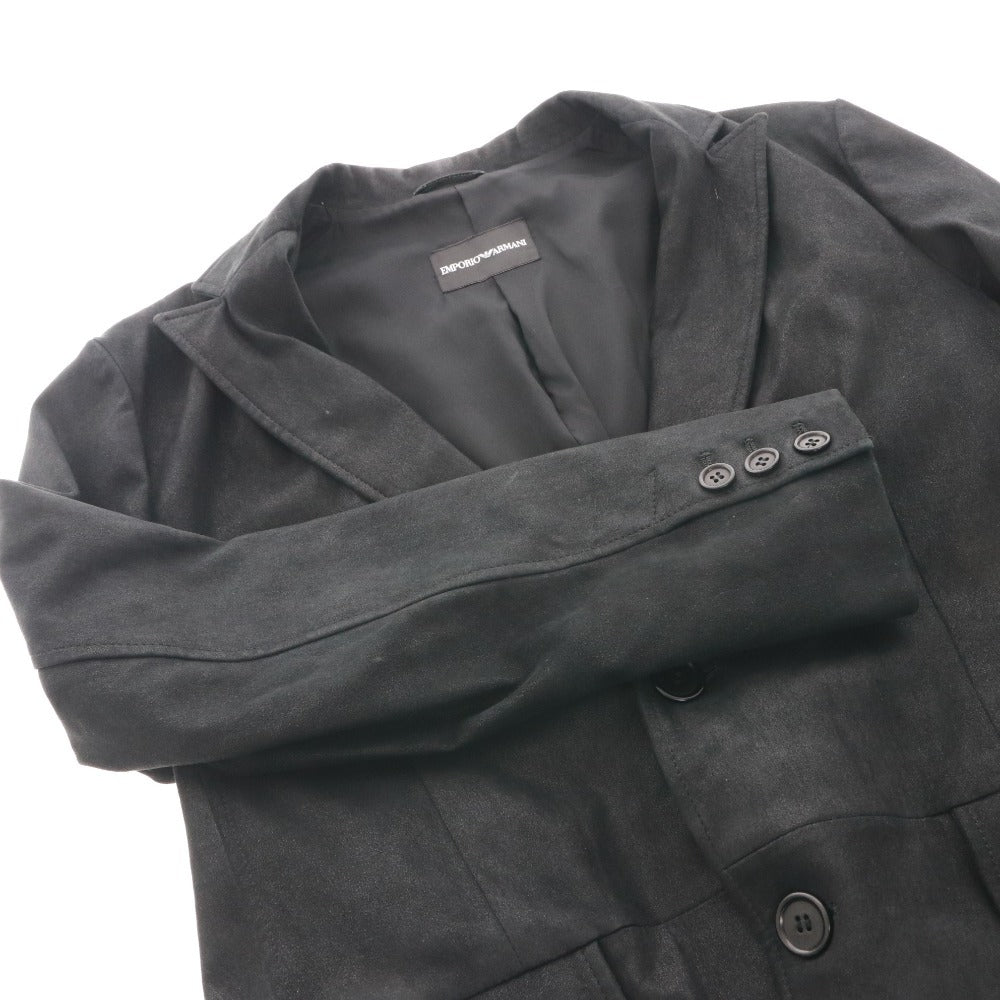 ■ エンポリオアルマーニ ジャケット アウター ラムレザー メンズ 50 （L相当） ブラック 付属品付き