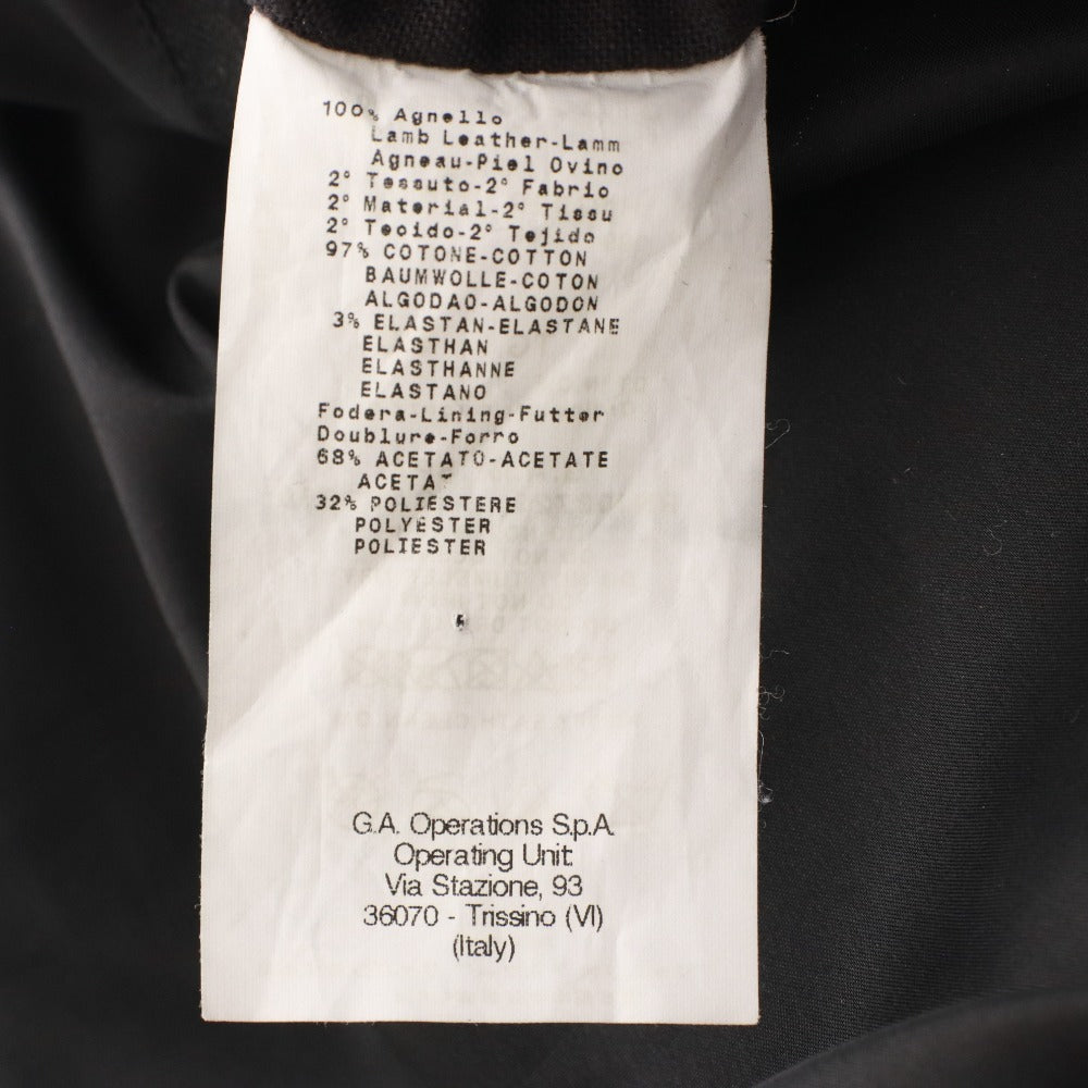 ■ エンポリオアルマーニ ジャケット アウター ラムレザー メンズ 50 （L相当） ブラック 付属品付き