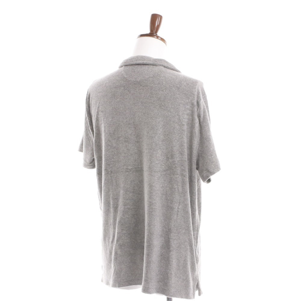 ■ ラルフローレン ポロシャツ 半袖 トップス パイル地 オープンカラー メンズ LG （L相当） グレー