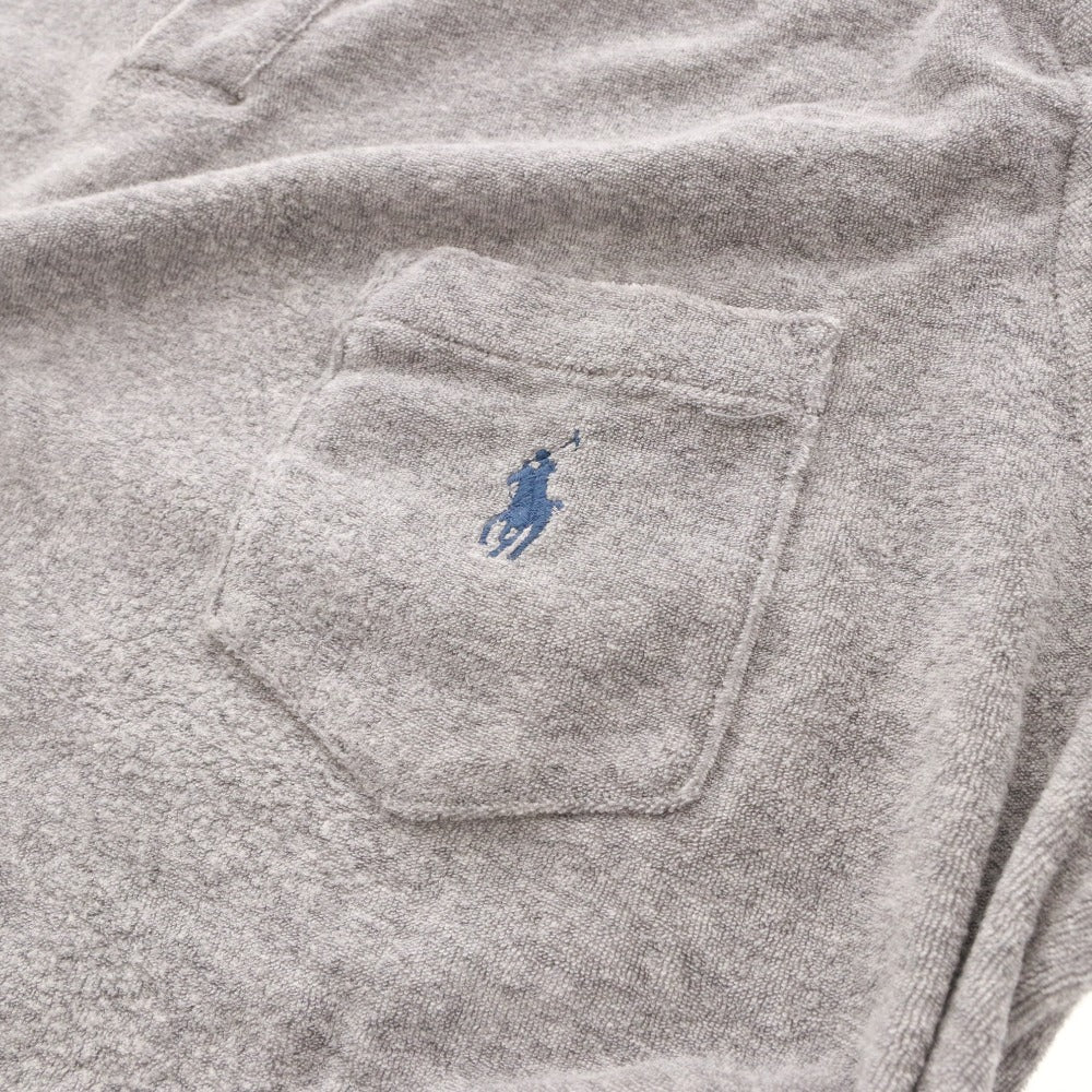 ■ ラルフローレン ポロシャツ 半袖 トップス パイル地 オープンカラー メンズ LG （L相当） グレー