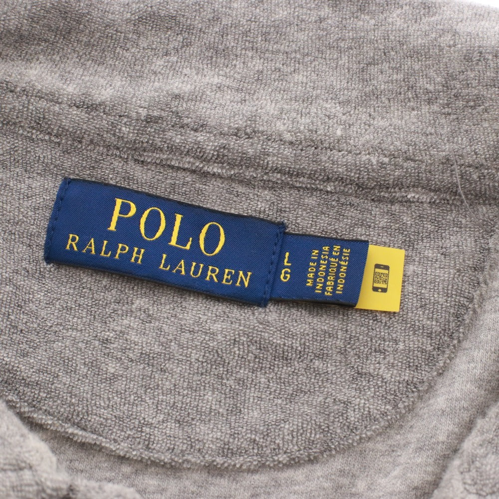 ■ ラルフローレン ポロシャツ 半袖 トップス パイル地 オープンカラー メンズ LG （L相当） グレー