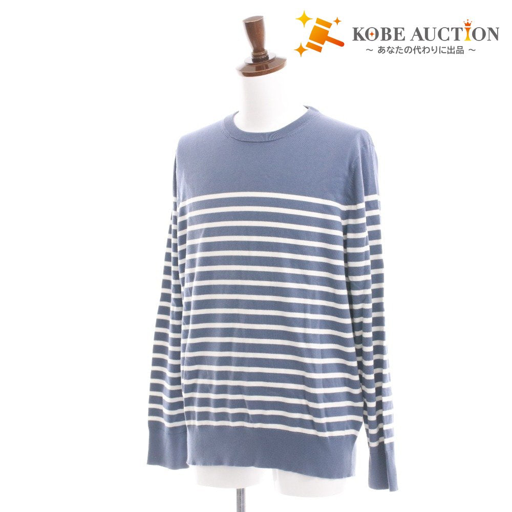 ■ ブルックスブラザーズ カットソー 長袖 トップス ボーダー 綿100％ メンズ L ネイビー ホワイト タグ付き 未使用