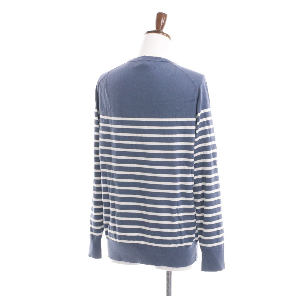 ■ ブルックスブラザーズ カットソー 長袖 トップス ボーダー 綿100％ メンズ L ネイビー ホワイト タグ付き 未使用
