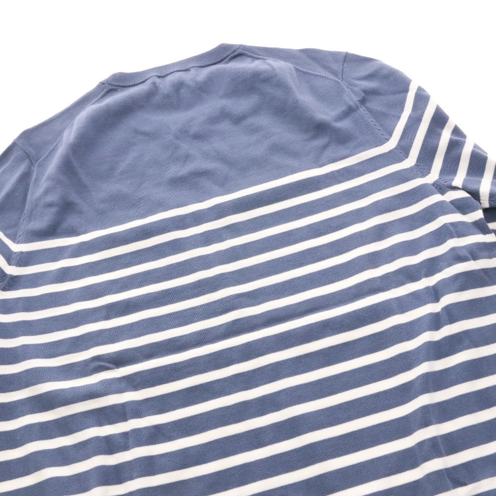 ■ ブルックスブラザーズ カットソー 長袖 トップス ボーダー 綿100％ メンズ L ネイビー ホワイト タグ付き 未使用