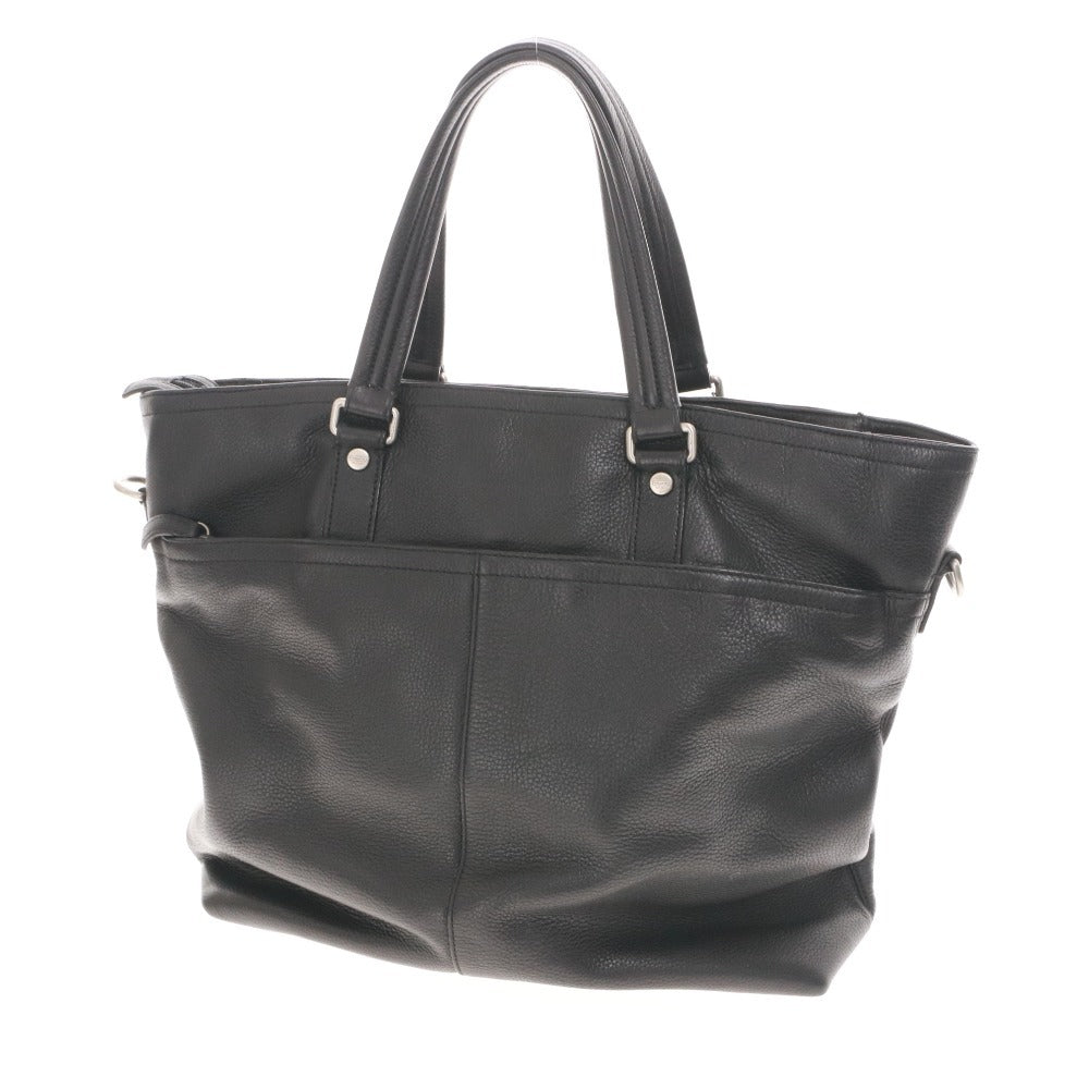 ■ コーチ ショルダーバッグ トートバッグ 鞄 ビジネス ロゴ メンズ ブラック 袋付き