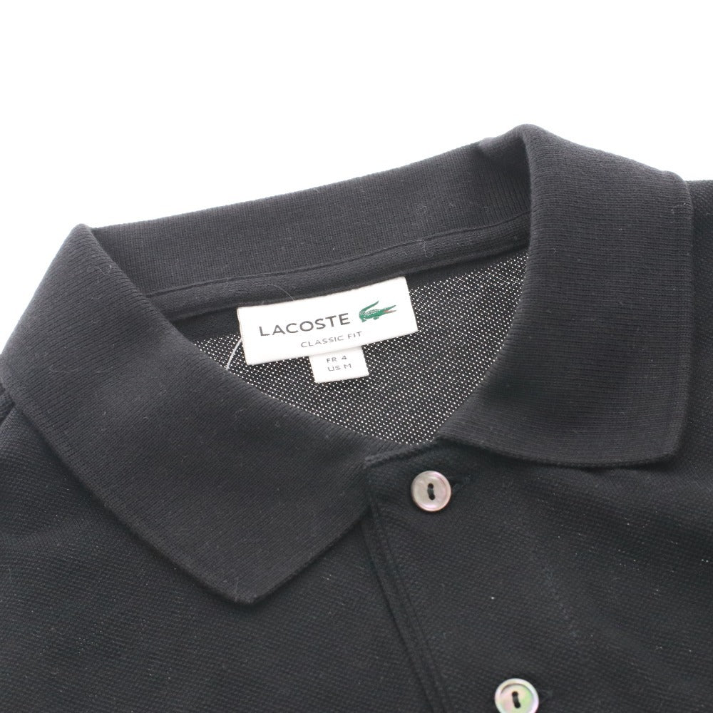 ■ ラコステ ポロシャツ 半袖 L1212AL トップス ワンポイント ワッペン クラシックフィット メンズ 4 （M相当） ネイビー タグ付き 未使用