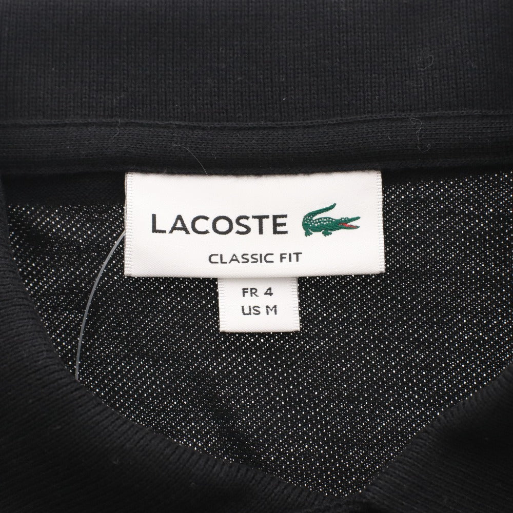 ■ ラコステ ポロシャツ 半袖 L1212AL トップス ワンポイント ワッペン クラシックフィット メンズ 4 （M相当） ネイビー タグ付き 未使用
