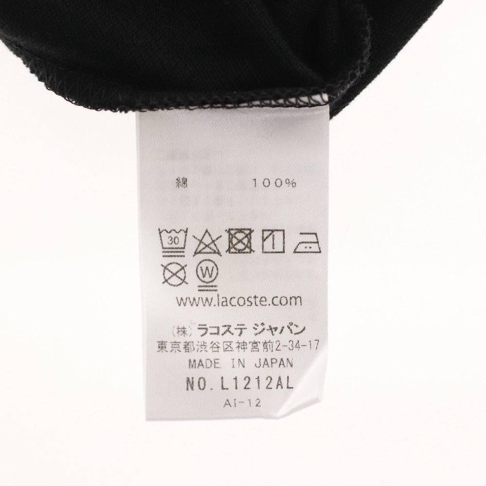 ■ ラコステ ポロシャツ 半袖 L1212AL トップス ワンポイント ワッペン クラシックフィット メンズ 4 （M相当） ネイビー タグ付き 未使用
