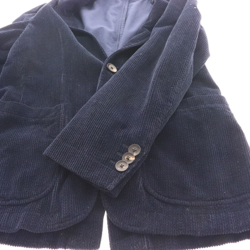 ■ Zaziji Corduroy Jacket Outerwear 100% Cotton Men's Size 42 Navy