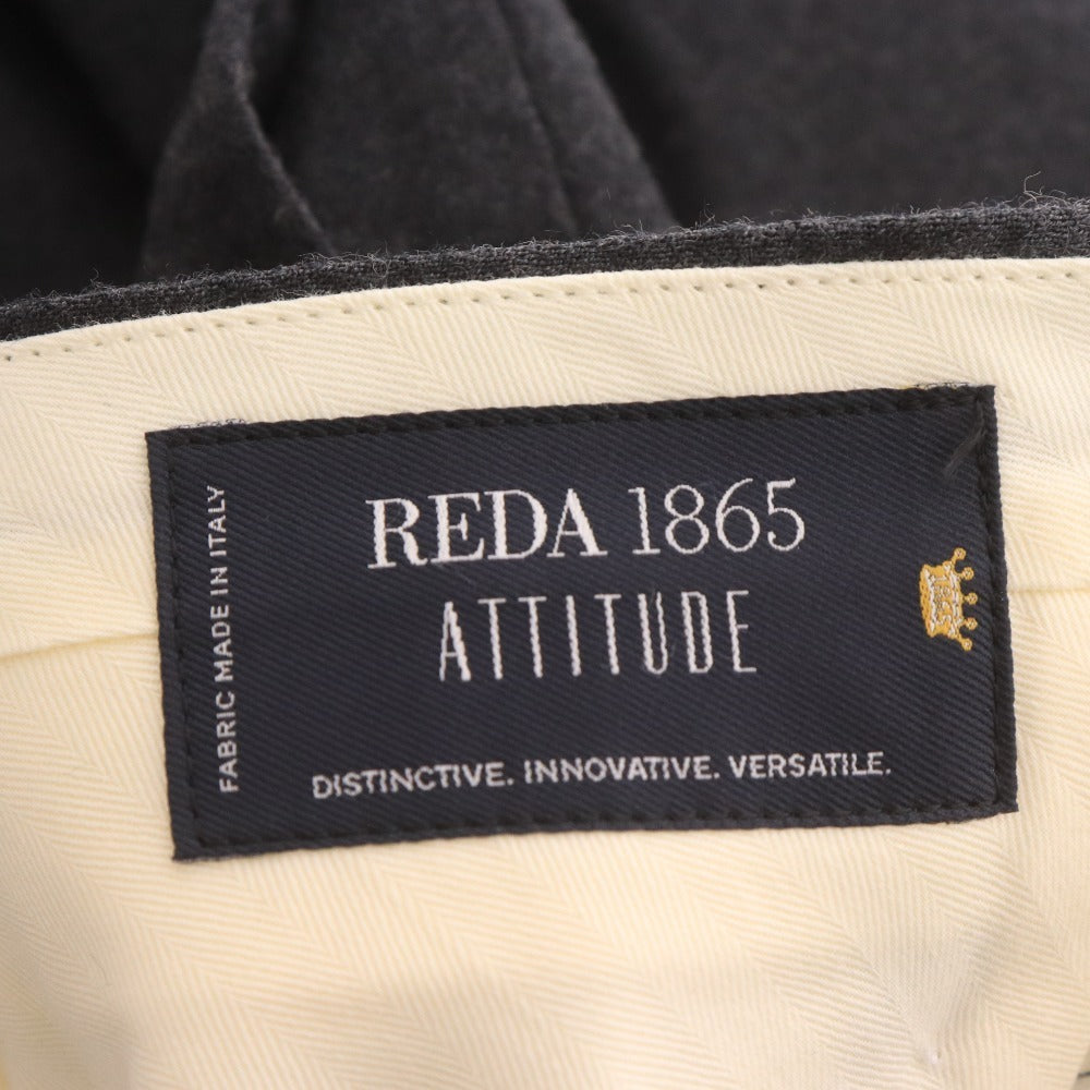 Brilla Per Il Gusto REDA Saxony One-Pleat Slacks, Made in Japan, Men's, Size 44 (S-M), Dark Gray, Unused