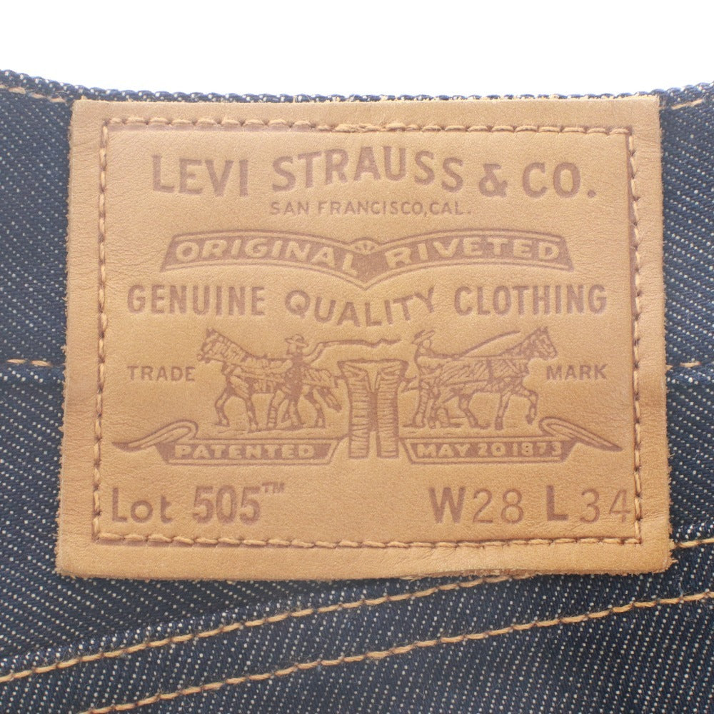 ■ Levi's リーバイス ジーンズ パンツ 505 ボトムス ファスナー ボタン ポケット アメリカ製 メンズ 28 ネイビー系 未使用