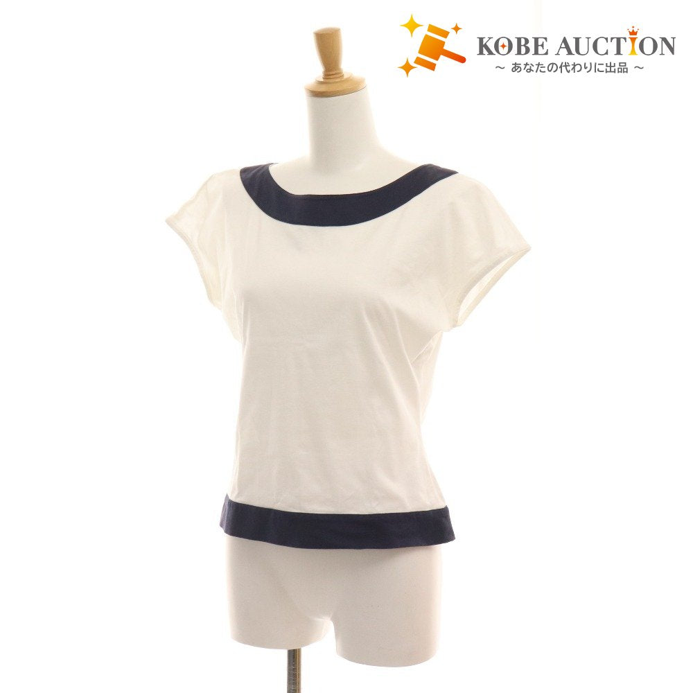 ■ Christian Dior Sleeveless T-shirt Tops Women's M White Navy