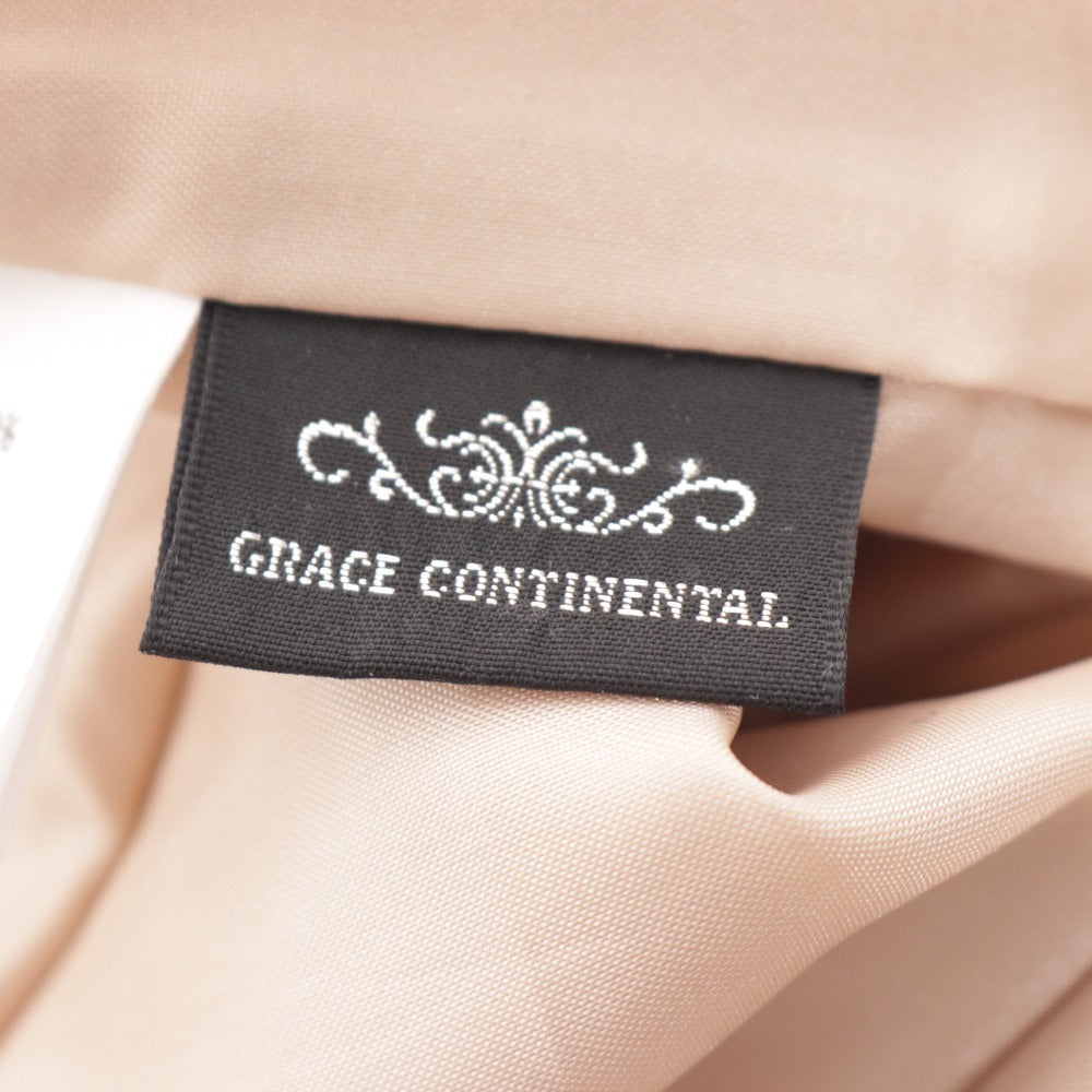 ■ グレースコンチネンタル ひざ丈 ワンピース ノースリーブ トップス ボトムス 刺繍 総レース レディース M 黒ベージュ