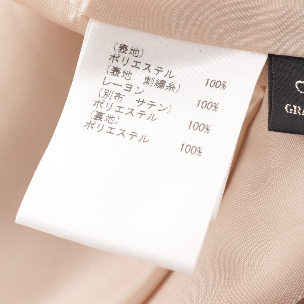 ■ グレースコンチネンタル ひざ丈 ワンピース ノースリーブ トップス ボトムス 刺繍 総レース レディース M 黒ベージュ