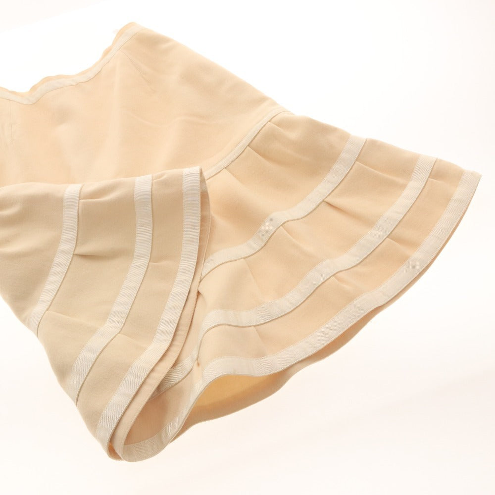 ■ フォクシー ひざ丈スカート 19464-ASAY16 ボトムス 日本製 ウール100% レディース 42(XL相当、ウエストお直し済み）アイボリー