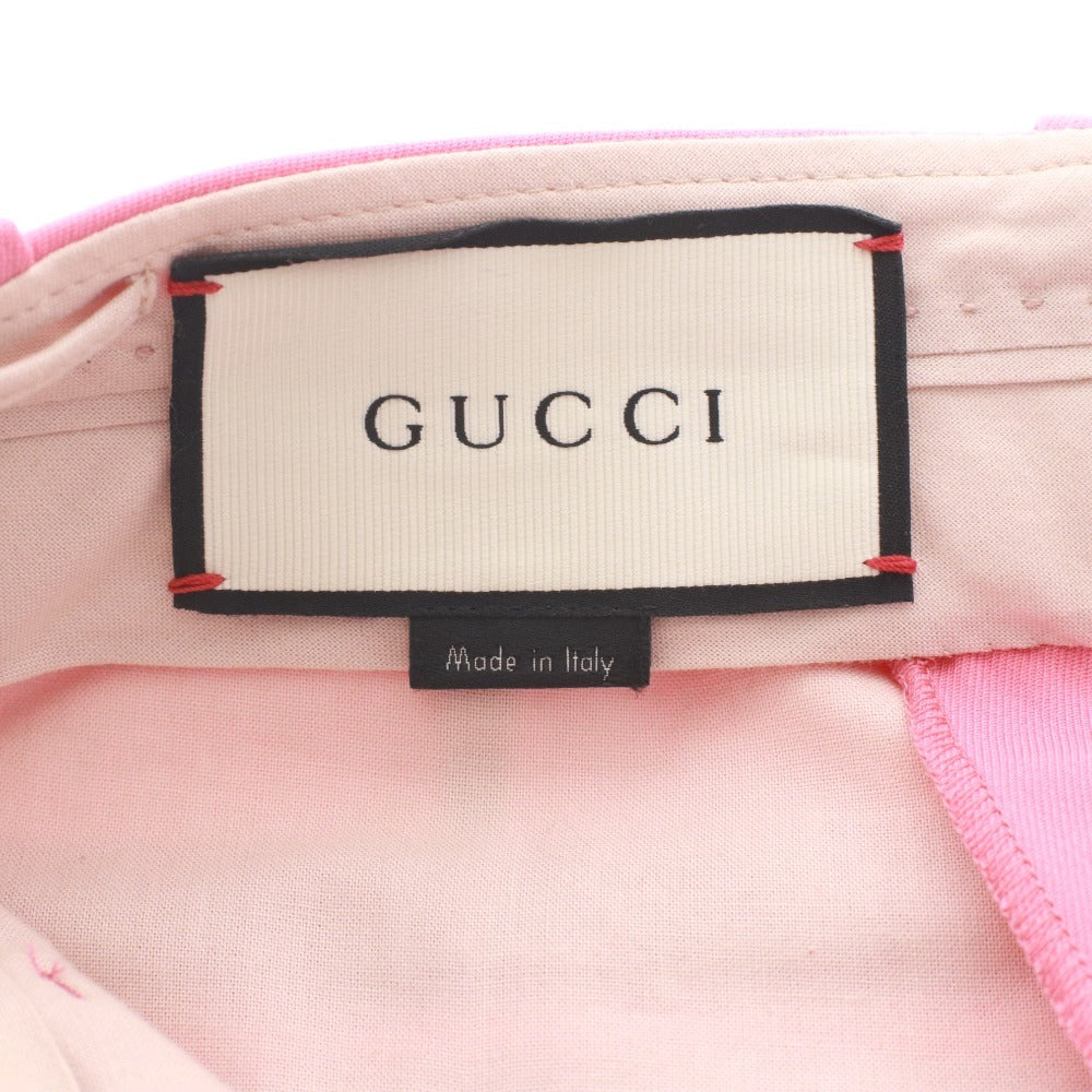 ■ グッチ GUCCI スラックス パンツ ボトムス センタープレス イタリア製 レディース 36（S相当） ピンク