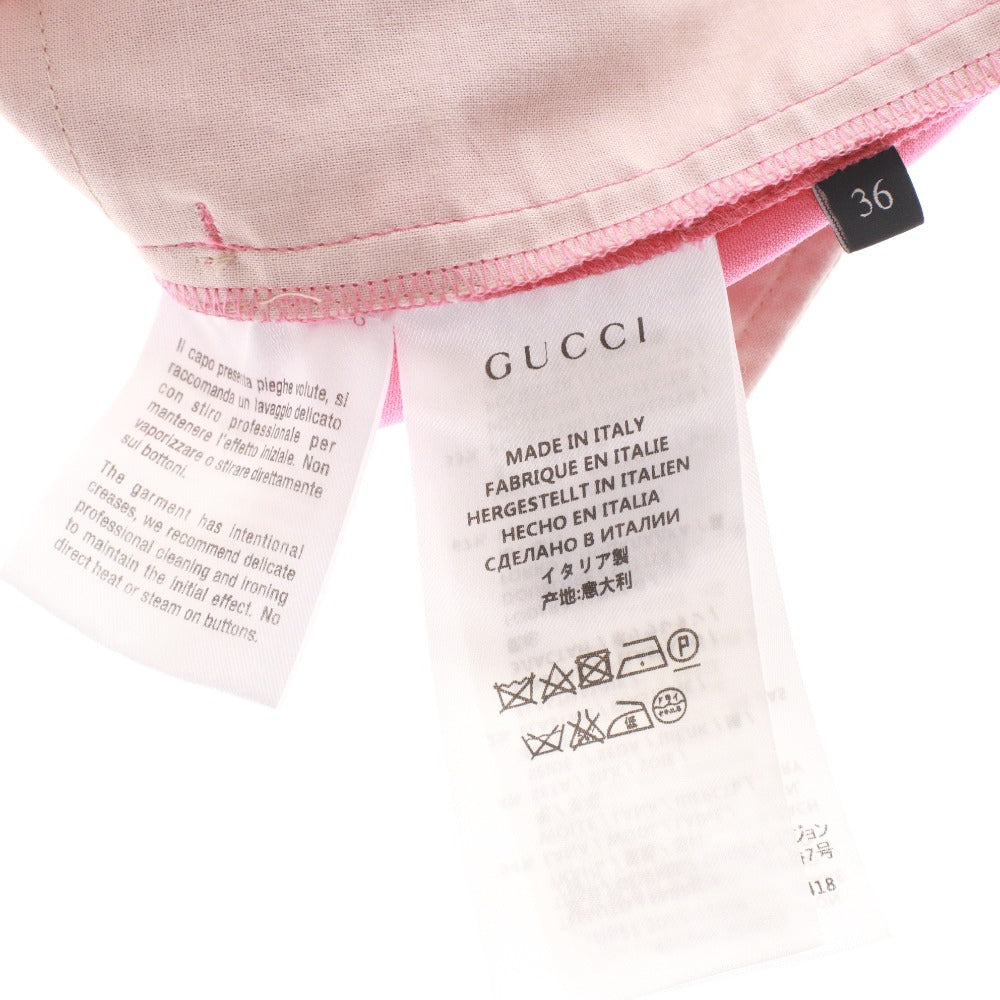 ■ グッチ GUCCI スラックス パンツ ボトムス センタープレス イタリア製 レディース 36（S相当） ピンク