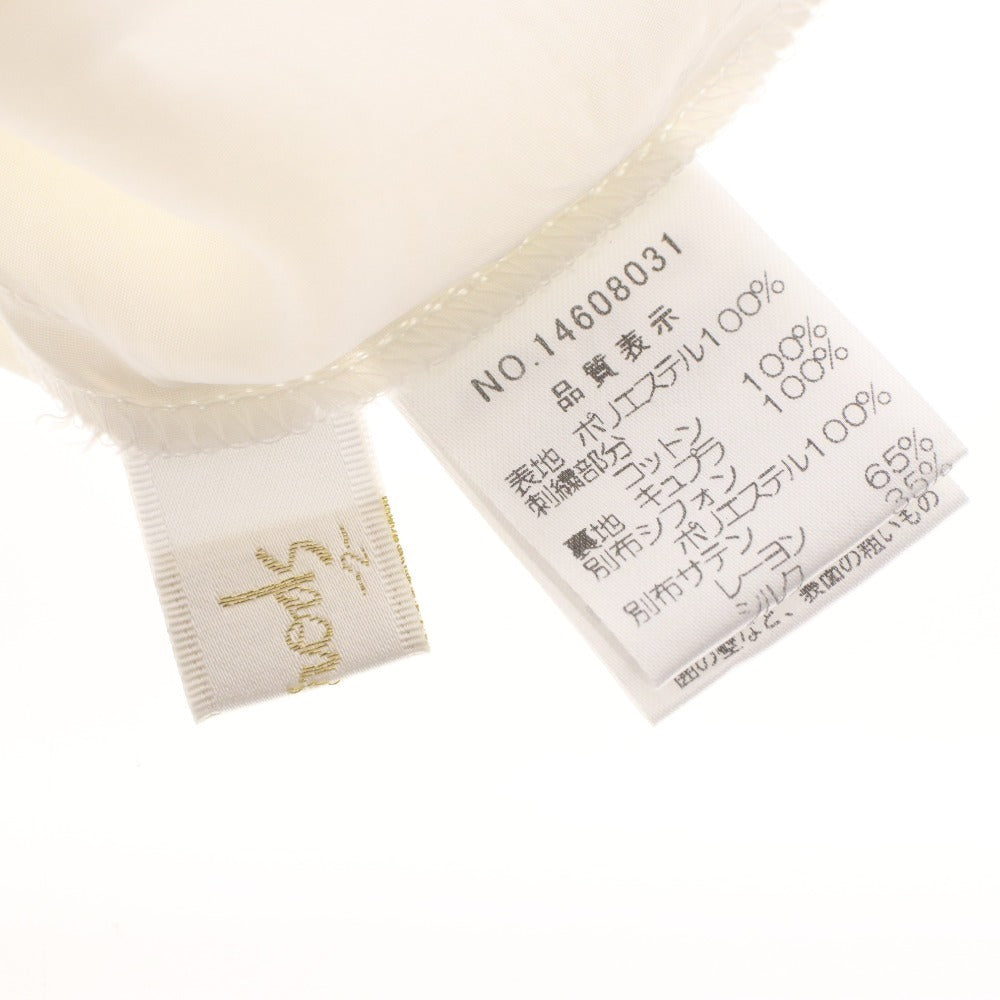 ■ ハロッズ Harrods ノースリーブ ワンピース ひざ丈 花柄 レディース 2 (M相当) ベージュ