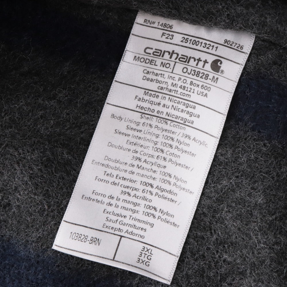 ■ Carhartt Detroit Jacket Outerwear Relaxed Fit Warm Men's 3XL Brown Tags Included Unused
