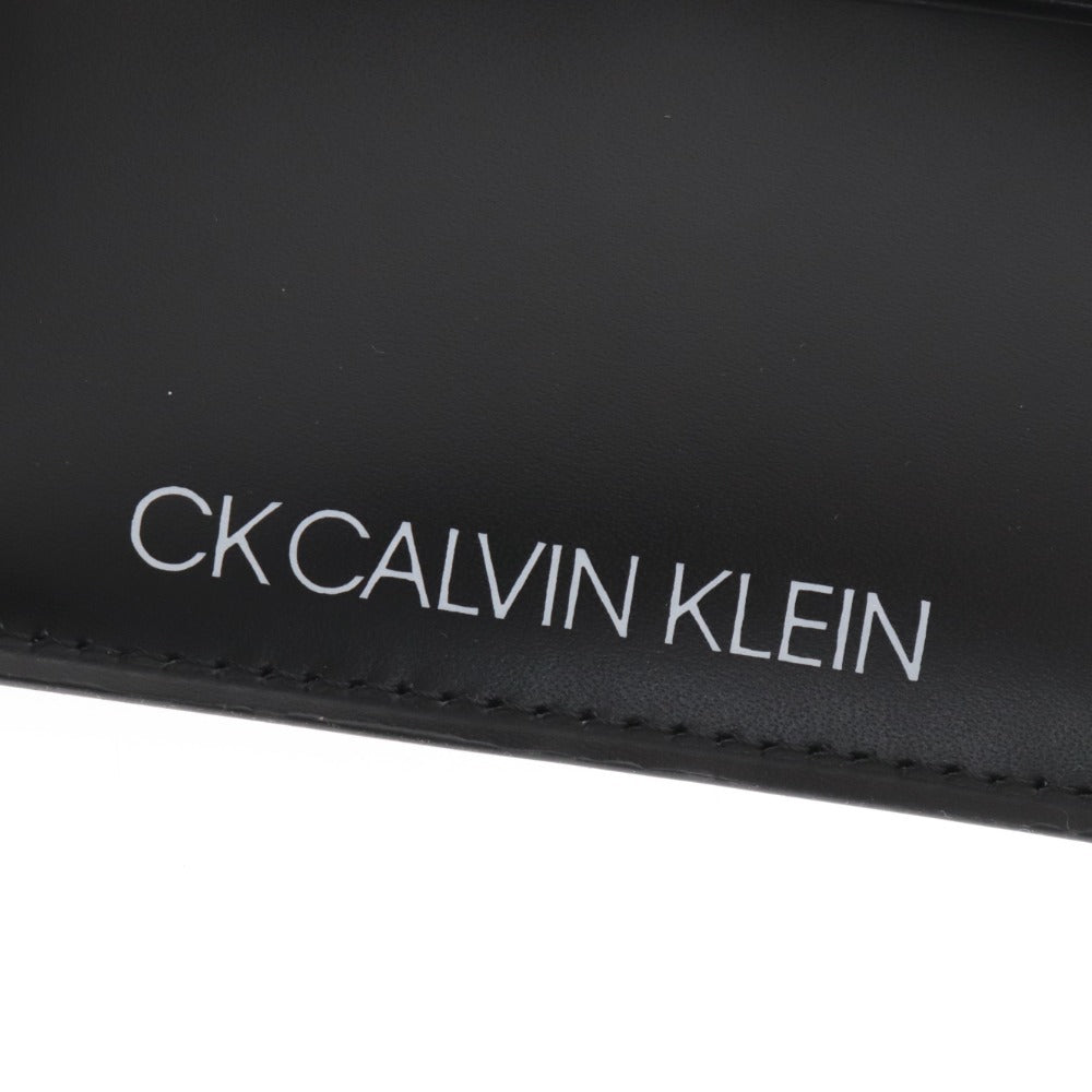 ■ CK Calvin Klein Bi-fold Wallet, Cowhide, Men's, Navy, Comes with Accessories, Unused