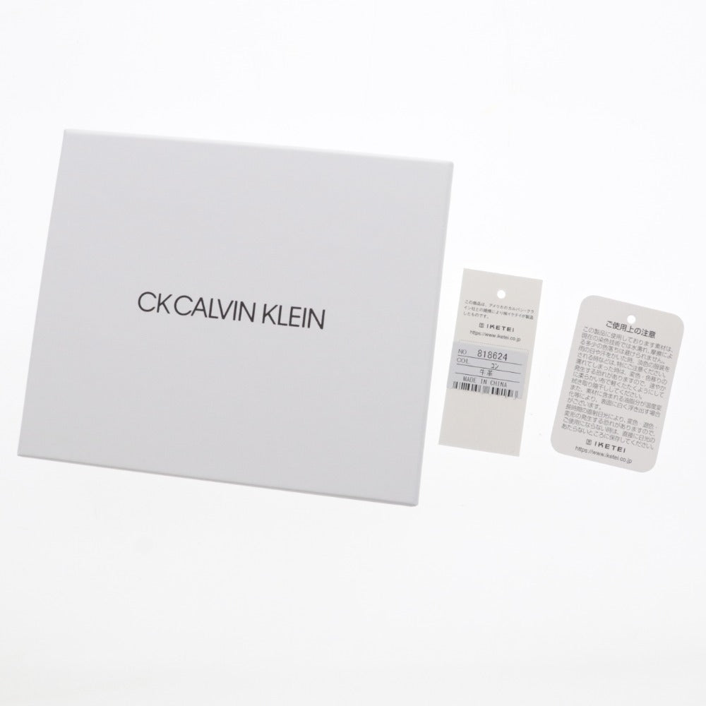 ■ CK Calvin Klein Bi-fold Wallet, Cowhide, Men's, Navy, Comes with Accessories, Unused