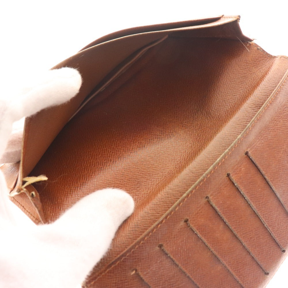 ■ ルイヴィトン 二つ折り 札入れ 長財布 モノグラム ポルトシェキエ カルトクレディ メンズ レディース ブラウン シリアル番号あり