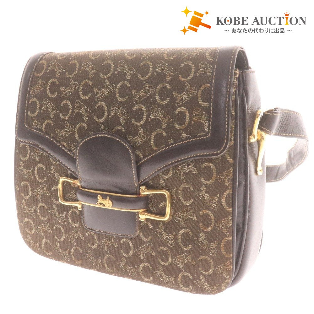 ■ セリーヌ ショルダーバッグ 鞄 Cマカダム レディース ブラウン