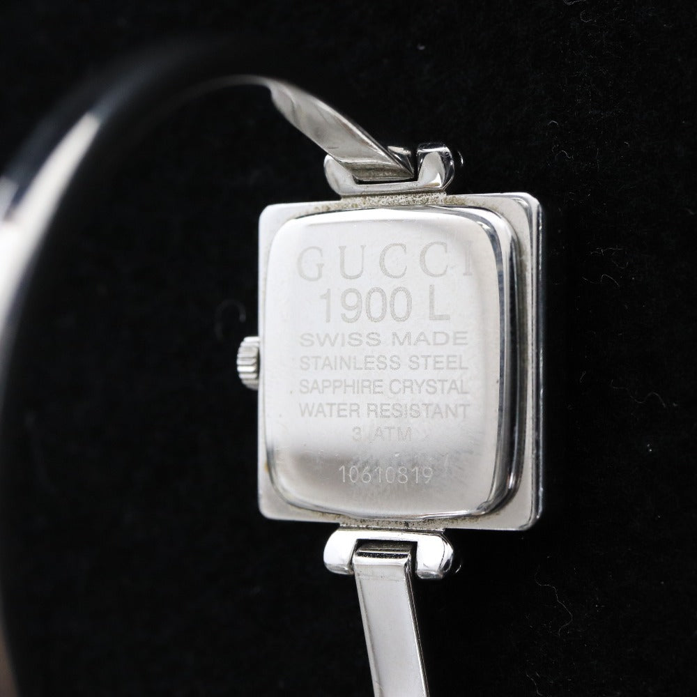 ■ Gucci Watch 1900L Square Quartz 24.3g Women's Silver Dial Light Blue Junk