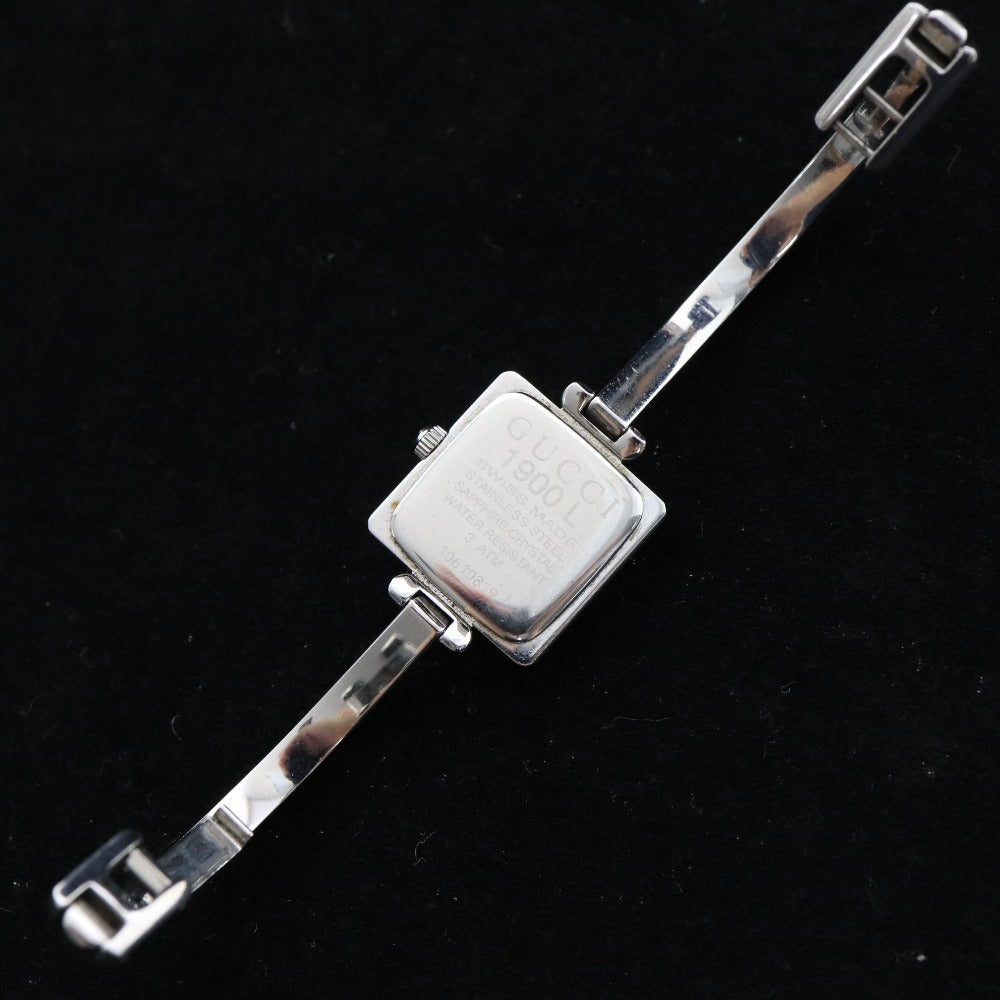 ■ Gucci Watch 1900L Square Quartz 24.3g Women's Silver Dial Light Blue Junk