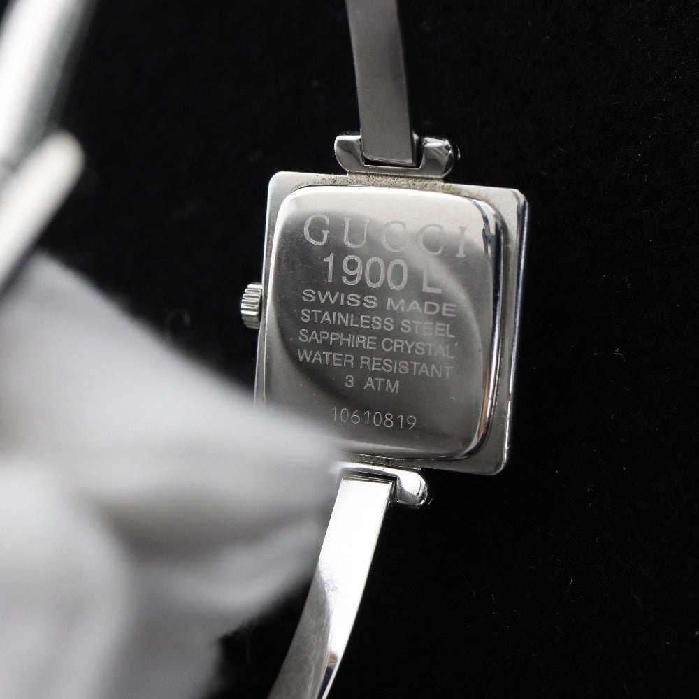 ■ Gucci Watch 1900L Square Quartz 24.3g Women's Silver Dial Light Blue Junk