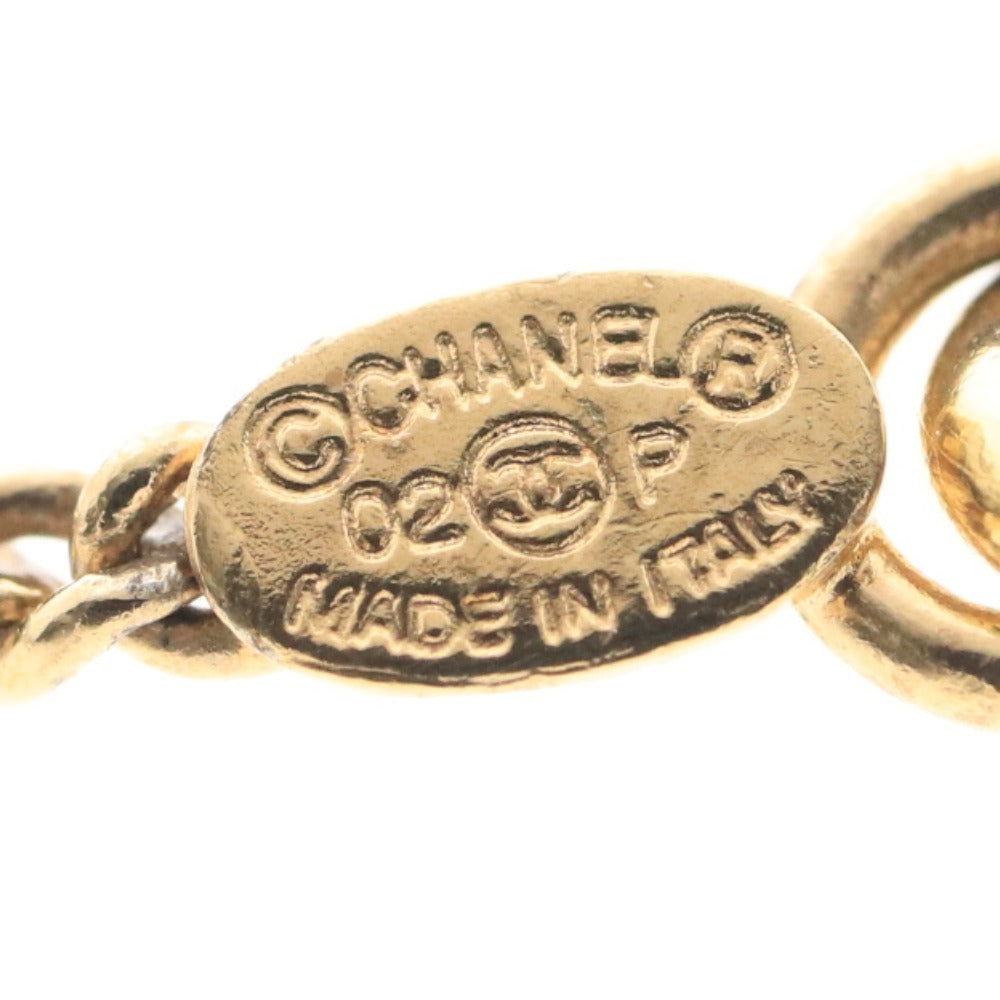 ■ シャネル ブレスレット アクセサリー 02P ココマーク ハート キー 鍵 ラインストーン イタリア製 重量7g ゴールド