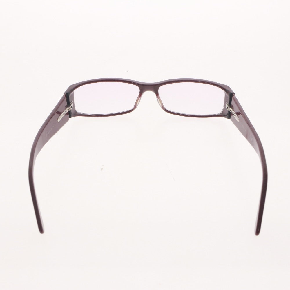 ■ GUCCI Glasses 125 GG 1531 42F Square Cell Frame Non-prescription Lenses Made in Italy Women's Wine Red with Case and Cloth
