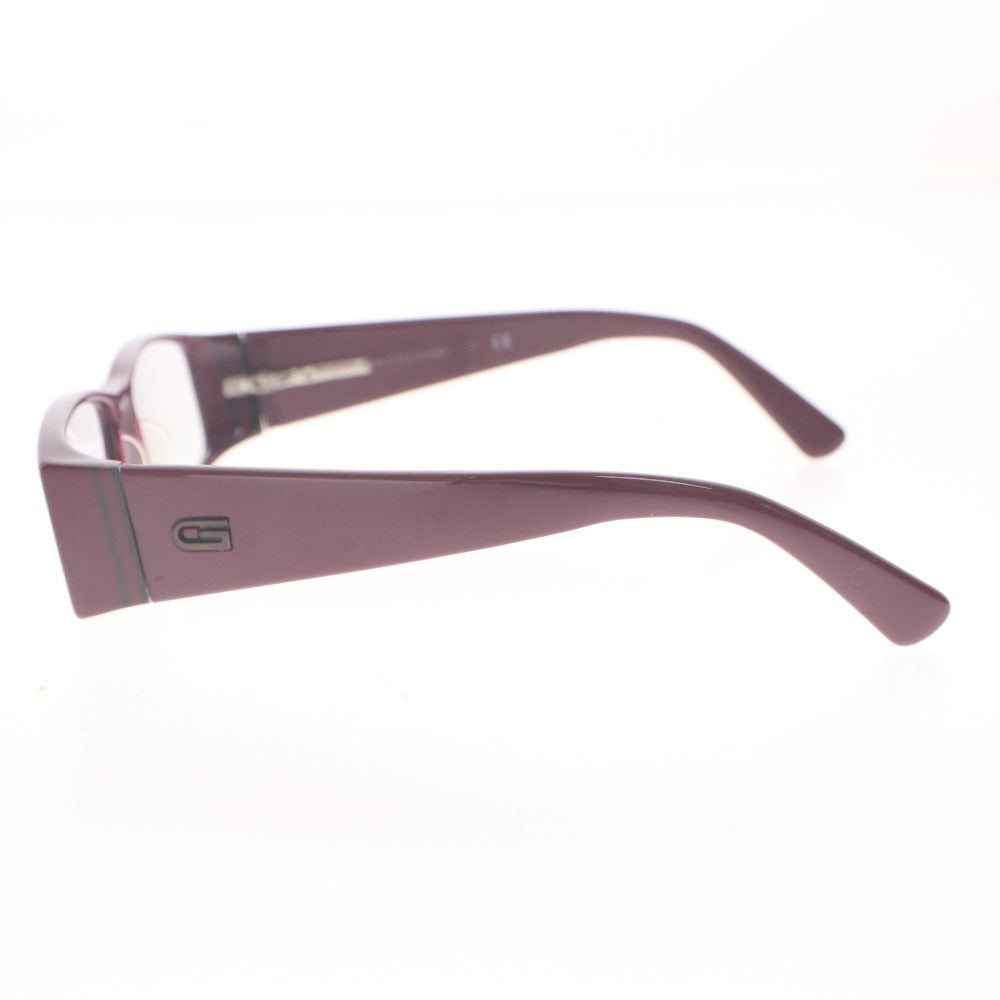 ■ GUCCI Glasses 125 GG 1531 42F Square Cell Frame Non-prescription Lenses Made in Italy Women's Wine Red with Case and Cloth